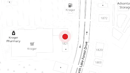 Map showing Rockstar Martial Arts McKinney at 1821 N. Lake Forest Drive, Suite 600, McKinney