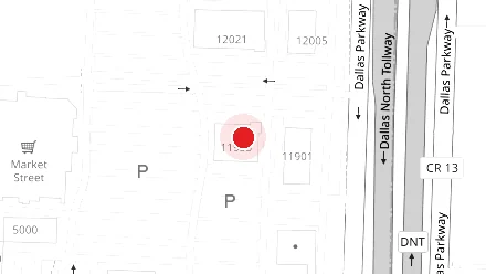 Map showing Rockstar Martial Arts North Frisco at 11955 Dallas Pkwy #100, Frisco