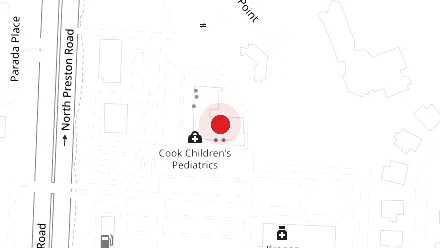 Map showing Rockstar Martial Arts North Prosper at 1350 N. Preston Rd. Suite 35, Prosper