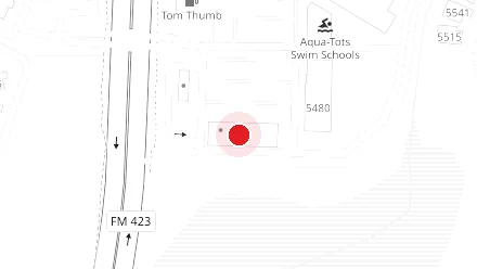 Map showing Rockstar Martial Arts South Frisco at 5444 FM 423 #500, Frisco